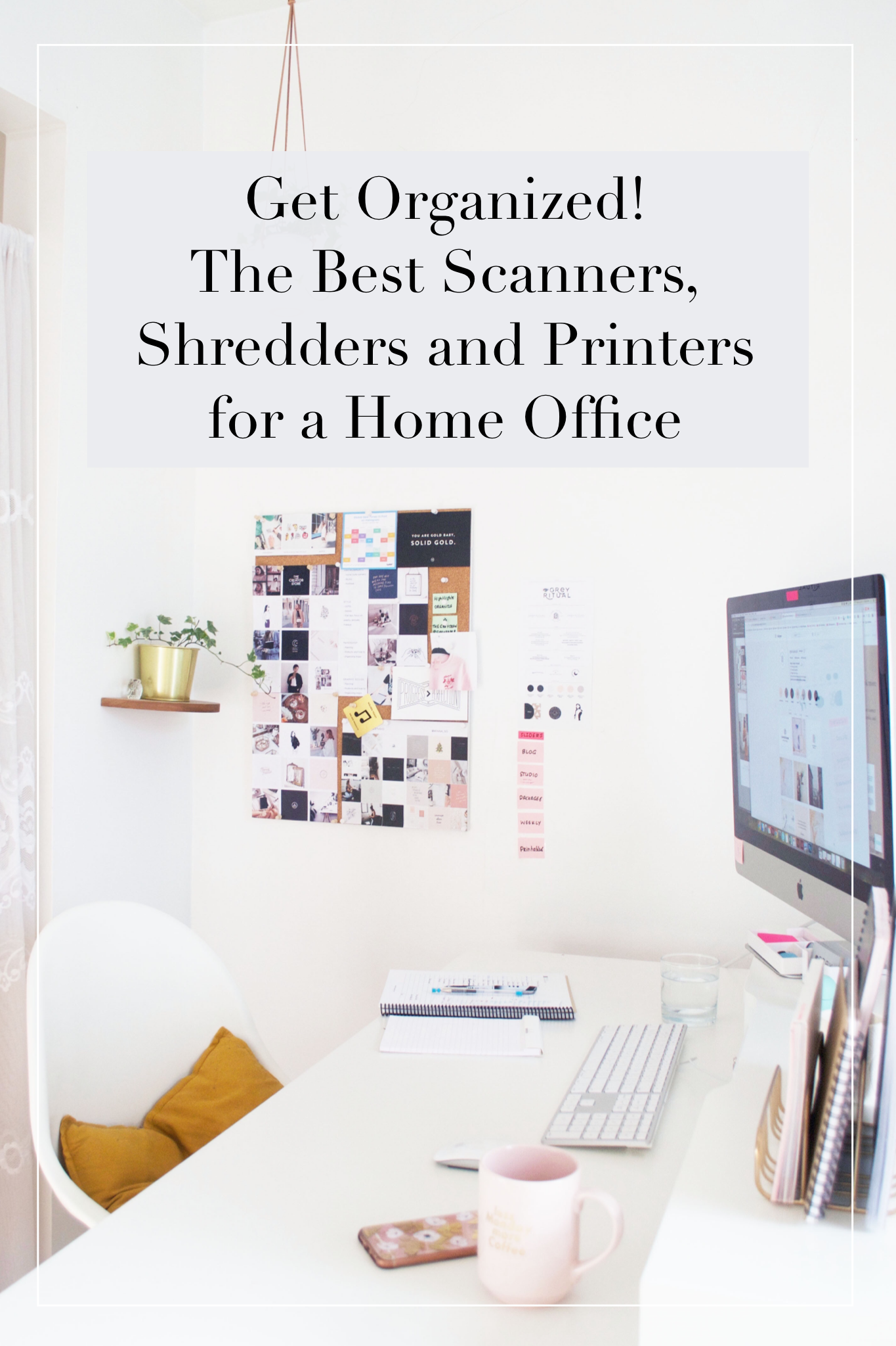 Is your desk a mess? Papers everywhere and you can't see through the pile? Get organized with scanners, shredders and printers!