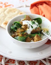 Ridgely Brode, Lifestyle Blogger, revisists and old favorite - Slow Cooker Lamb and Spinach Curry. It is really good and be prepared for a kick!