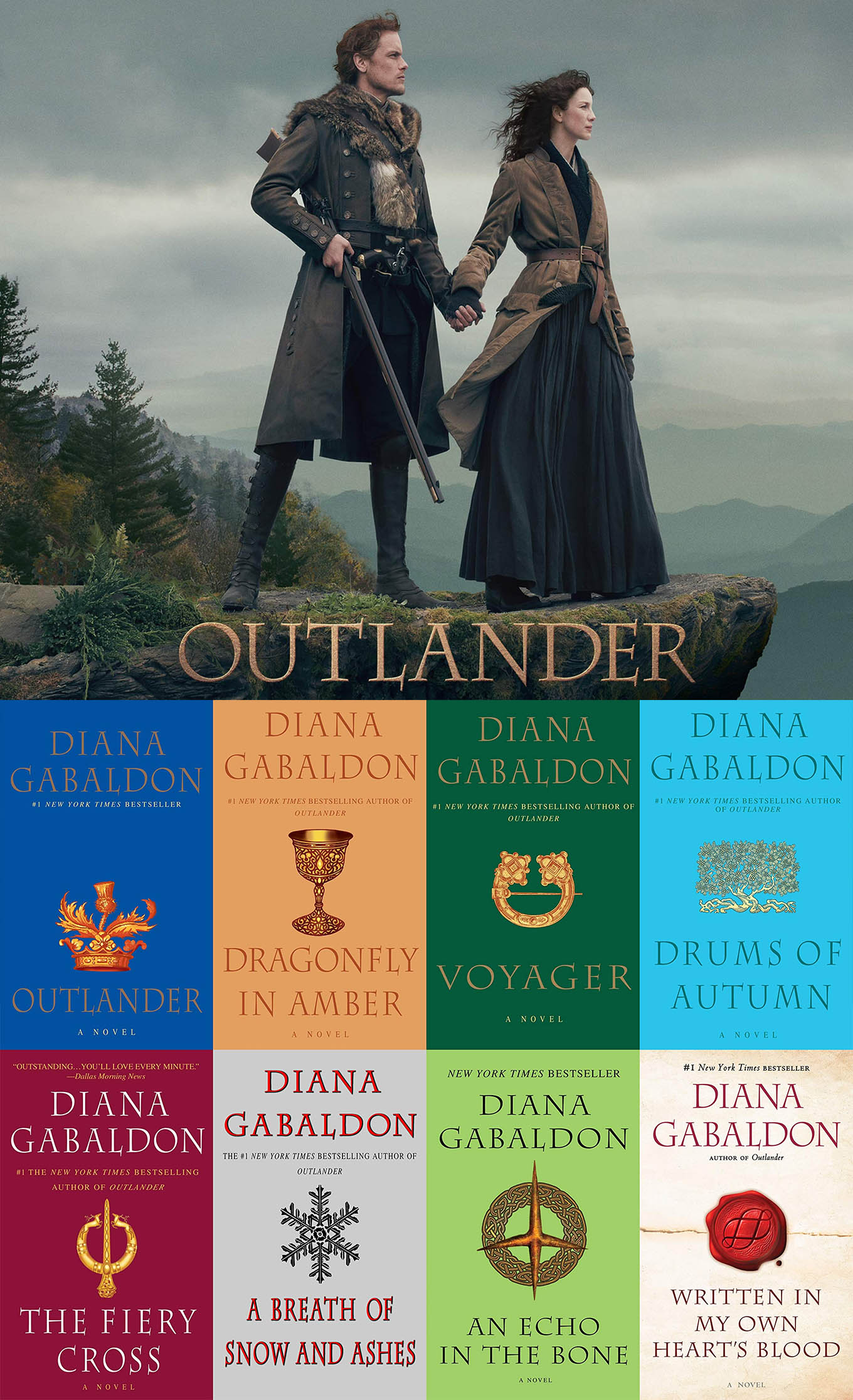 One of the BEST Summer reads is the Outlander Series by Diana Galbadon! Start with book one to be swept into a romantic travel through time!