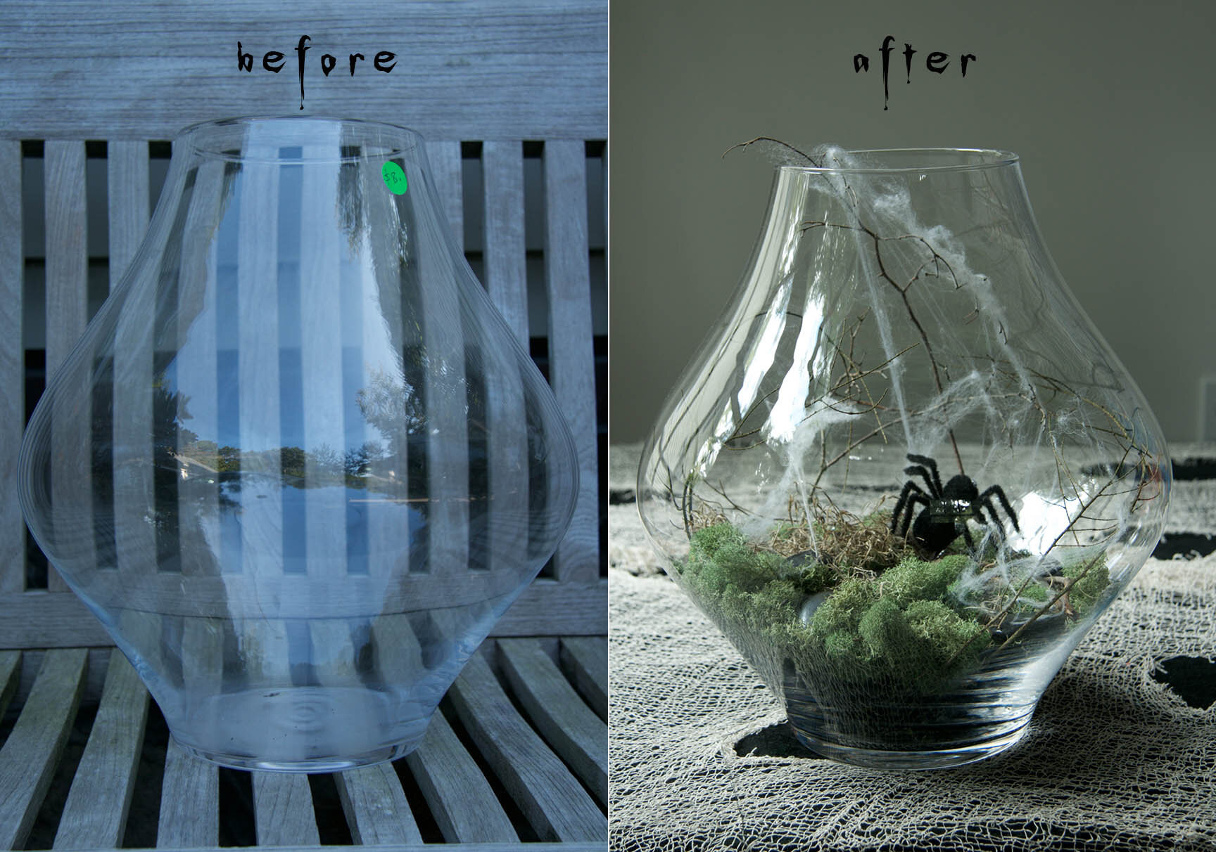 Create this easy to assemble DIY spooky terrarium with your kids or on your own. it is super fun to make and even more fun to enjoy over the season!