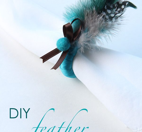 DIY Feather Napkin Ring