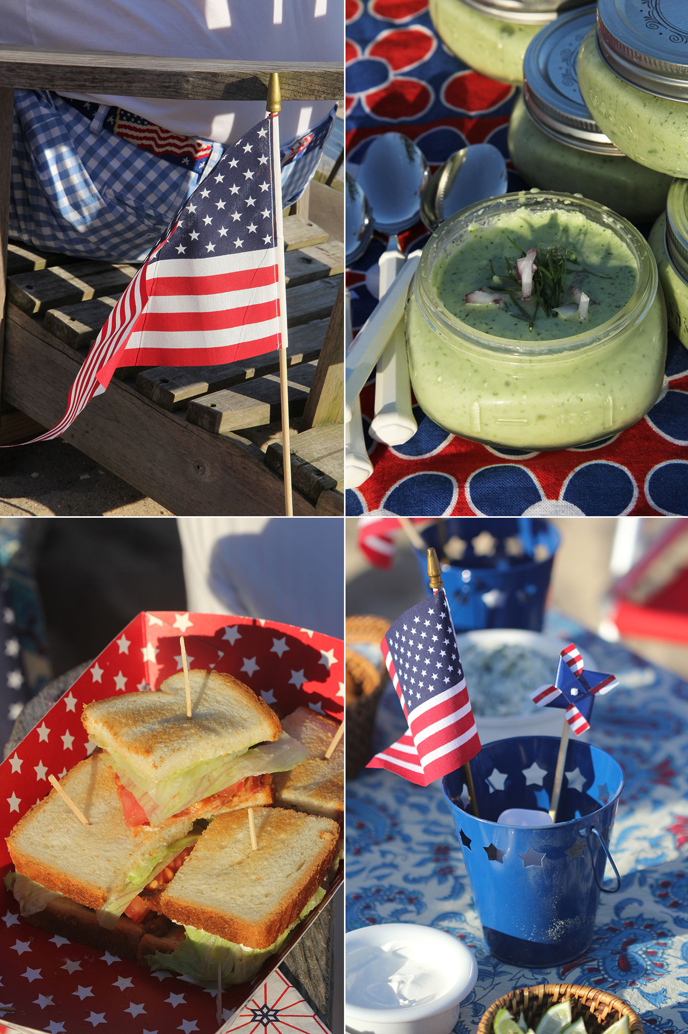 Plan a patriotic Beach Picnic with this delicious menu with easy to make recipes and a FREE downloadable packing list.