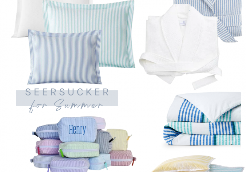 Nothing says Summer than seersucker fabric! Dress your bed, table and yourself in this crisp, light breezy fabric.