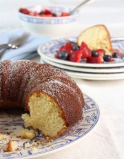 If you like Pound Cake, you will really enjoy this Bishop's Cake. Serve it as a dessert, afternoon tea or for breakfast with fresh berries.