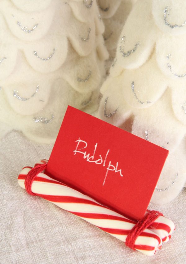 DIY Candy Cane Place Cards