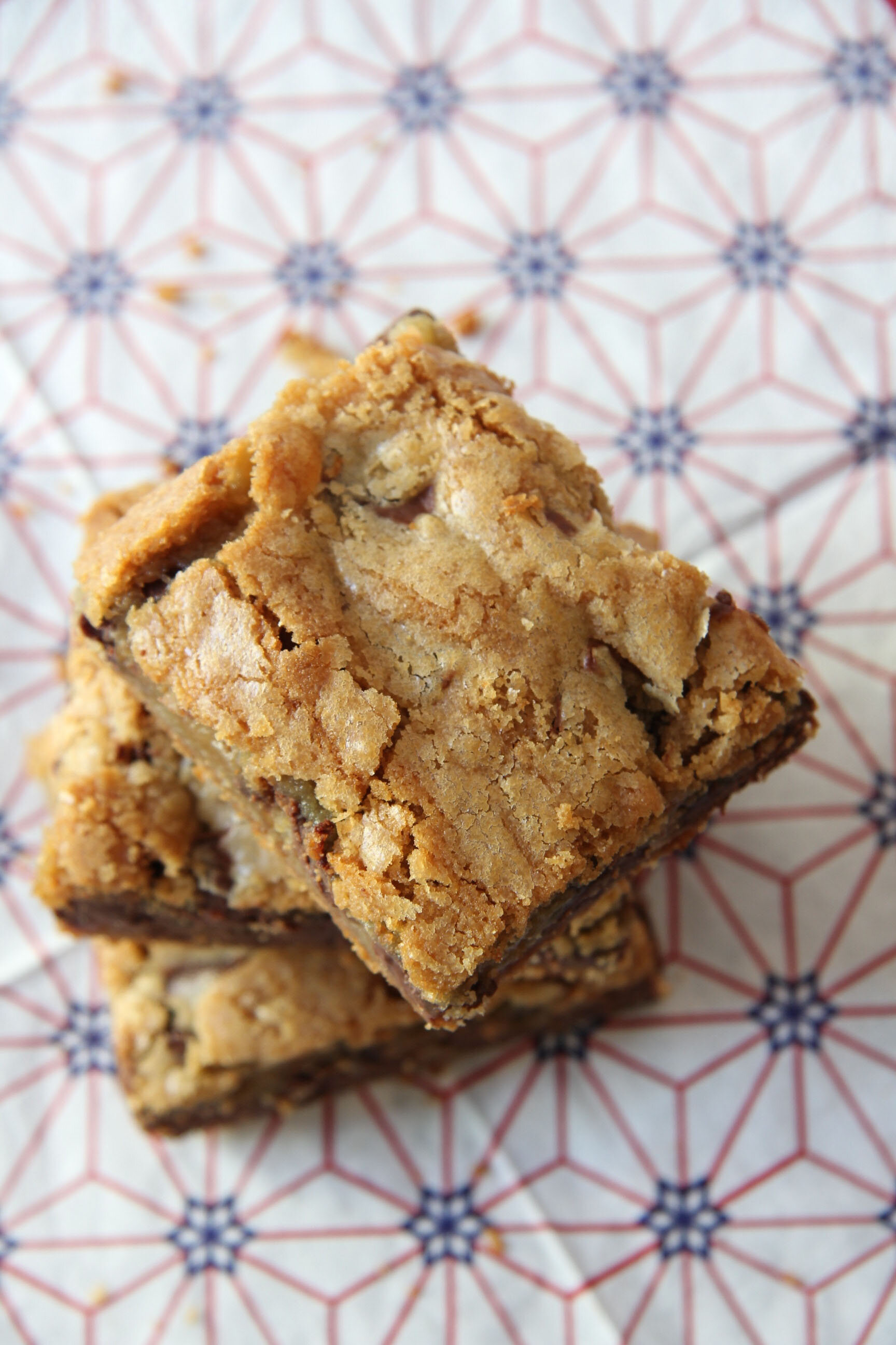 Don't have time to rotate baking sheets of cookies? Make these AMAZING Chocolate Chunk Blondies. One pan baked in 30 minutes.