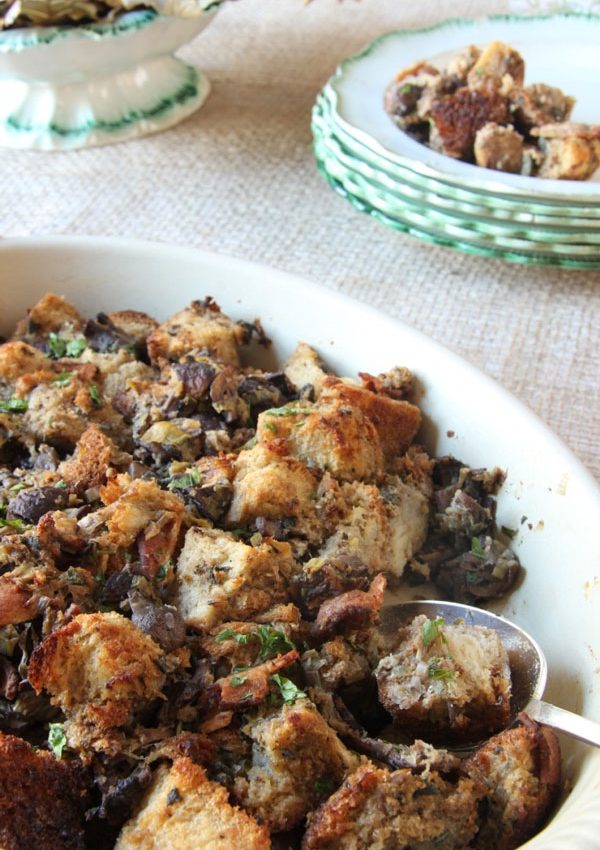 Two Way Stuffing with Mushrooms and Bacon