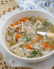 Ridgely Brode makes Chicken Soup is her Slow Cooker on her blog Ridgely's Radar