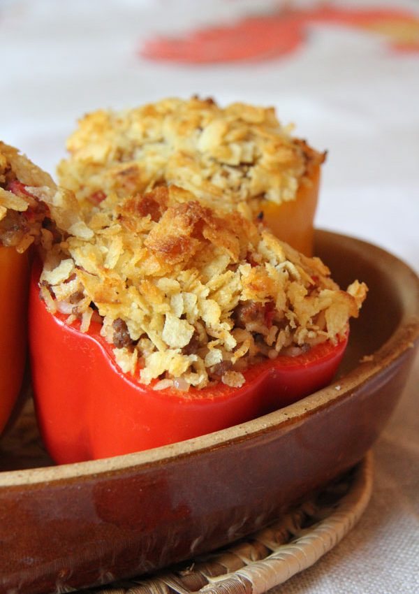 Stuffed Peppers with Sausage and Beef (Gluten Free)