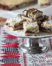 Just in time for Valentine's Day, Ridgely Brode shares a recipe for Raspberry Crumble-topped Bars on her blog, Ridgely's Radar.