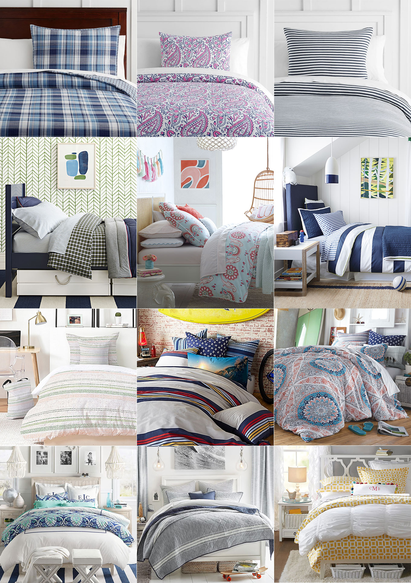 Ridgely Brode is looking for bedding for her sons for their dorm life and finds a options for both girls and boys on her blog, Ridgely's Radar.