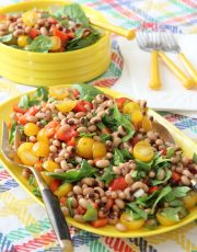 Ridgely Brode cooks up and shares the recipe for a delicious make ahead Black-Eyed Peas Salad on her blog, Ridgely's Radar.