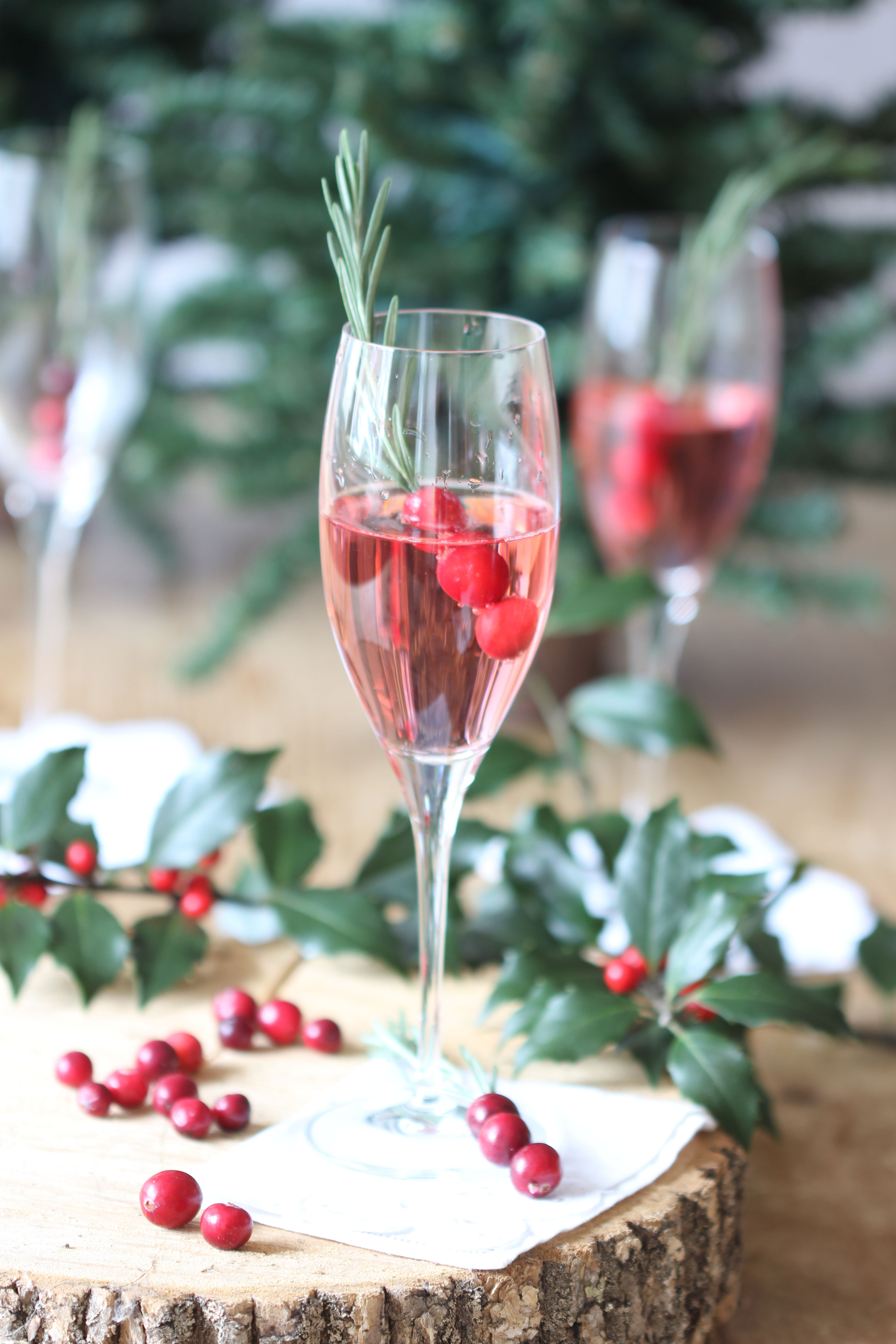Cranberry Rosemary Champagne Cocktail | Ridgely's Radar