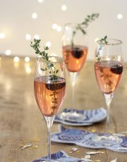 Ridgely Brode makes a Blackberry Thyme Champagne Cocktail for New Years and features the recipe on her blog Ridgely's Radar.