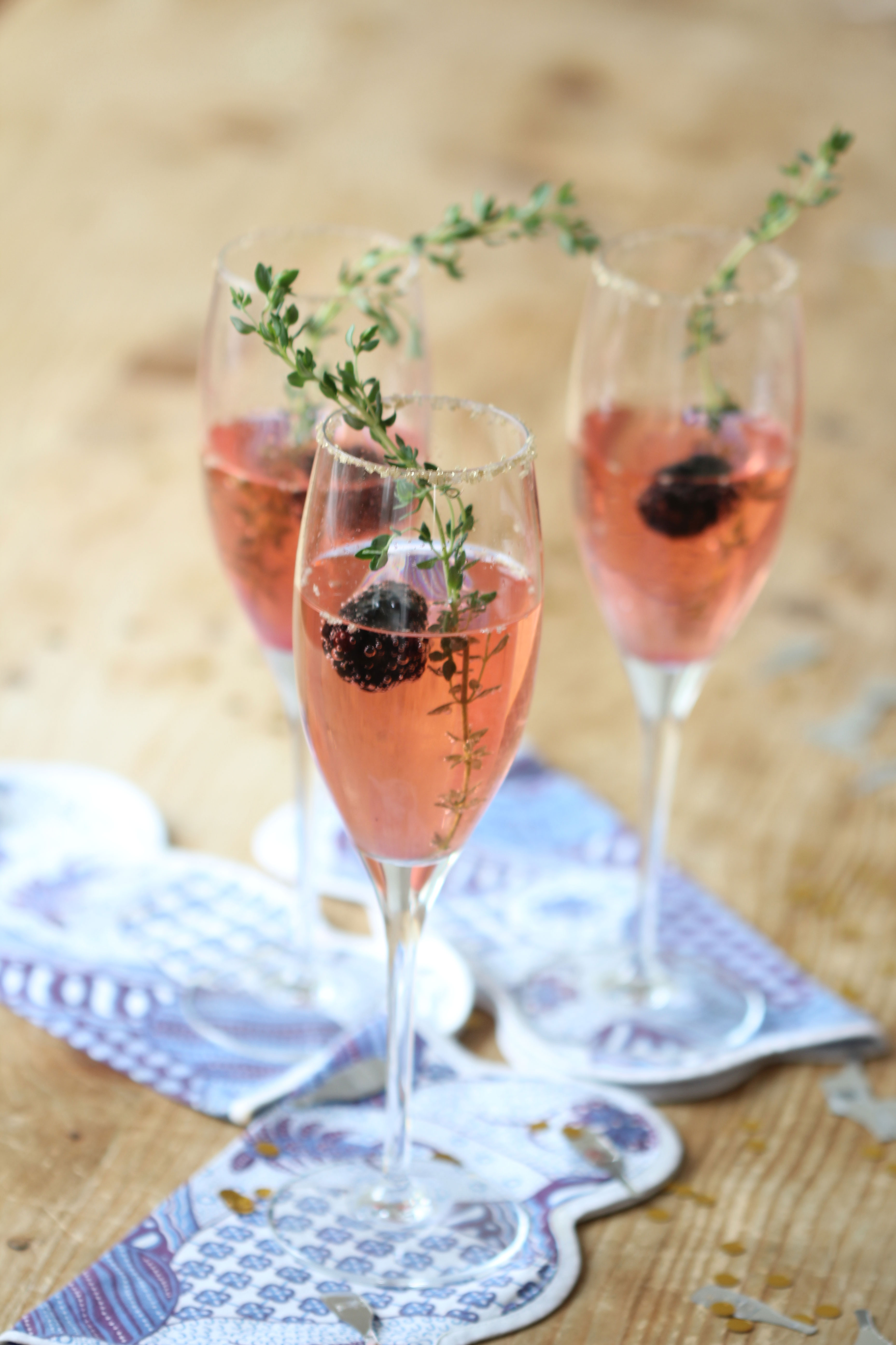 Blackberry Thyme Champagne Cocktail Ridgely's Radar