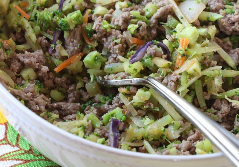 Ridgely Brode cooks up a batch of Crack Slaw , the healthier alternative to take out food, with lots of veggies her blog Ridgely's Radar.