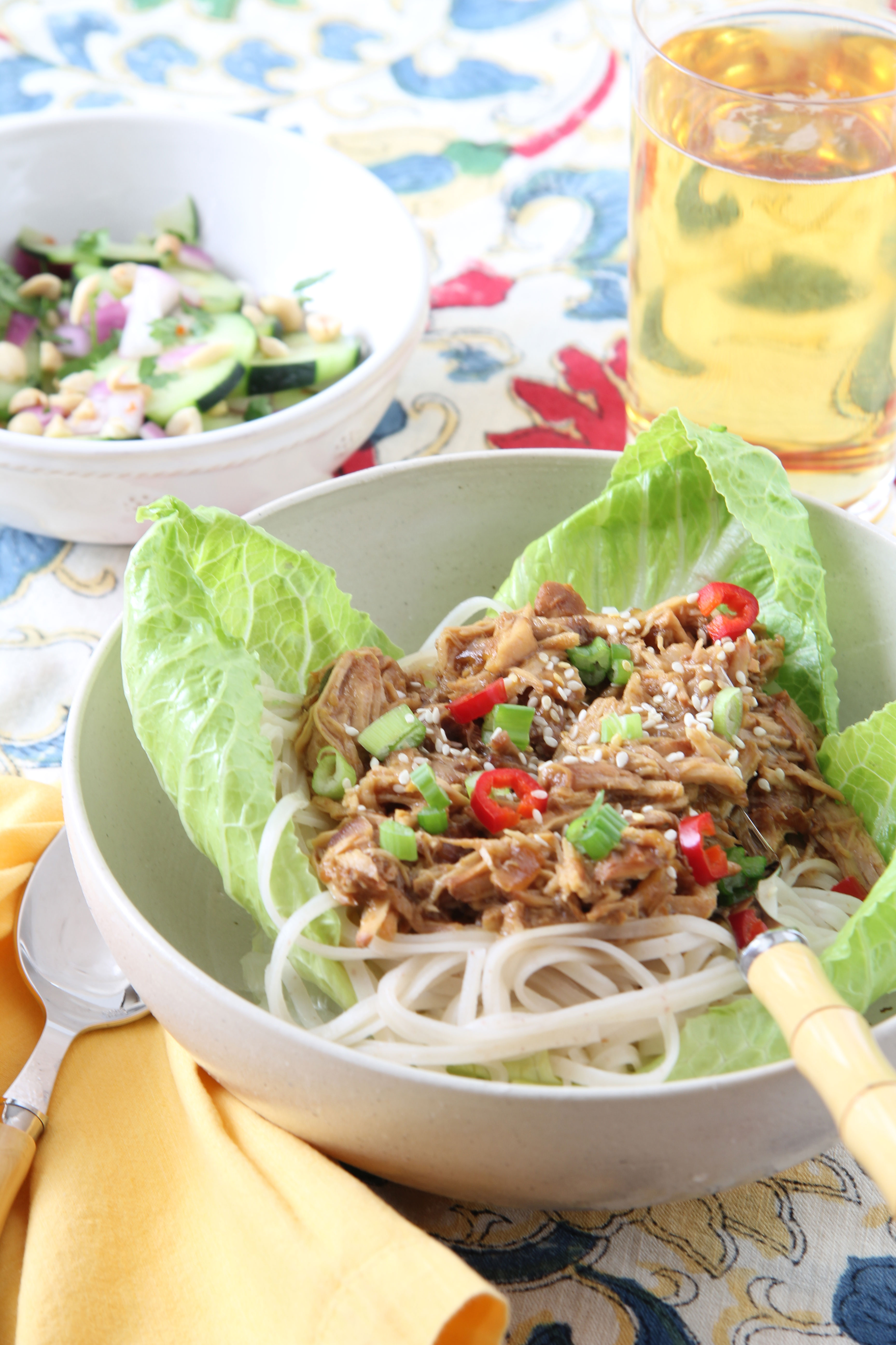 Looking for a new recipe, Ridgely Brode and her husband made Honey Sesame Pulled Pork Slow Cooker and Thai Cucumber Salad.