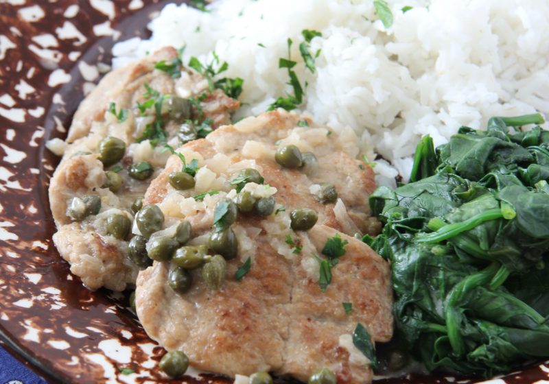 How about an easy and party worthy dinner? Lifestyle Blogger Ridgely Brode shares a family favorite, Pork Medallions with a Mustard Caper Sauce.