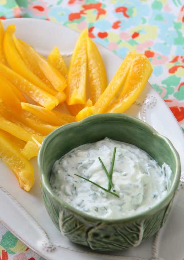 Roasted Garlic and Chive Dip