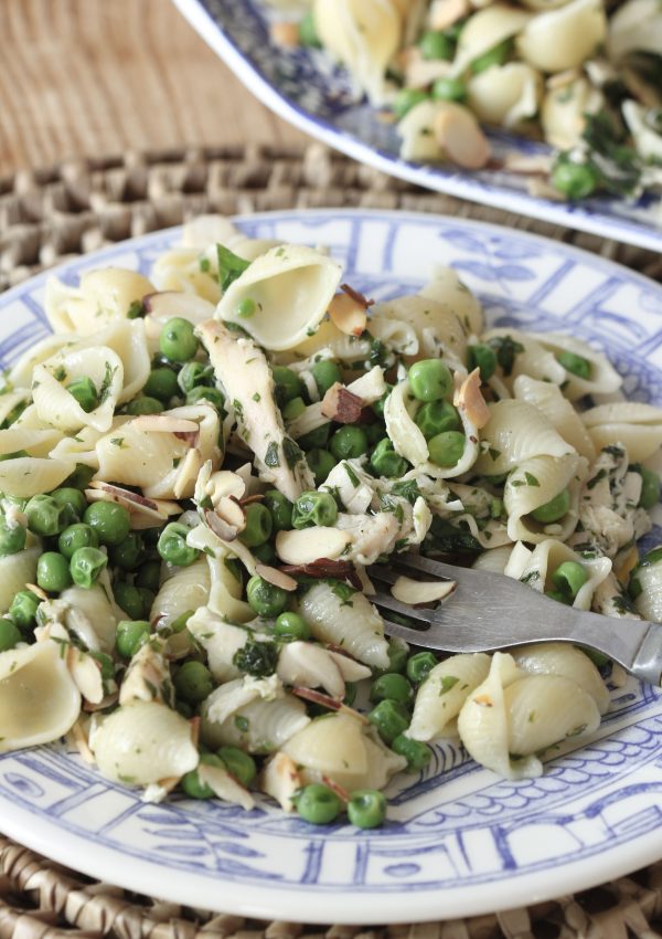 Pasta with Chicken Peas and a Lemon Dressing