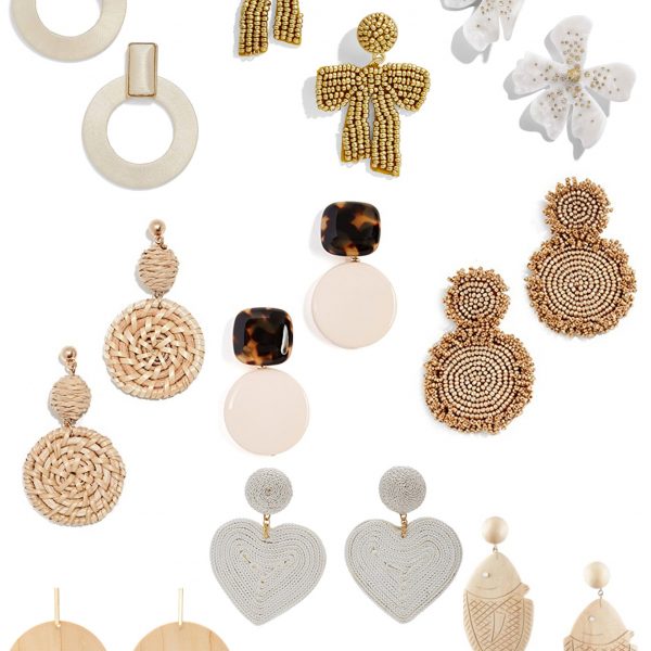 Lifestyle Blogger, Ridgely Brode loves big bold neutral earrings that go with everything. Check out her picks on her blog.