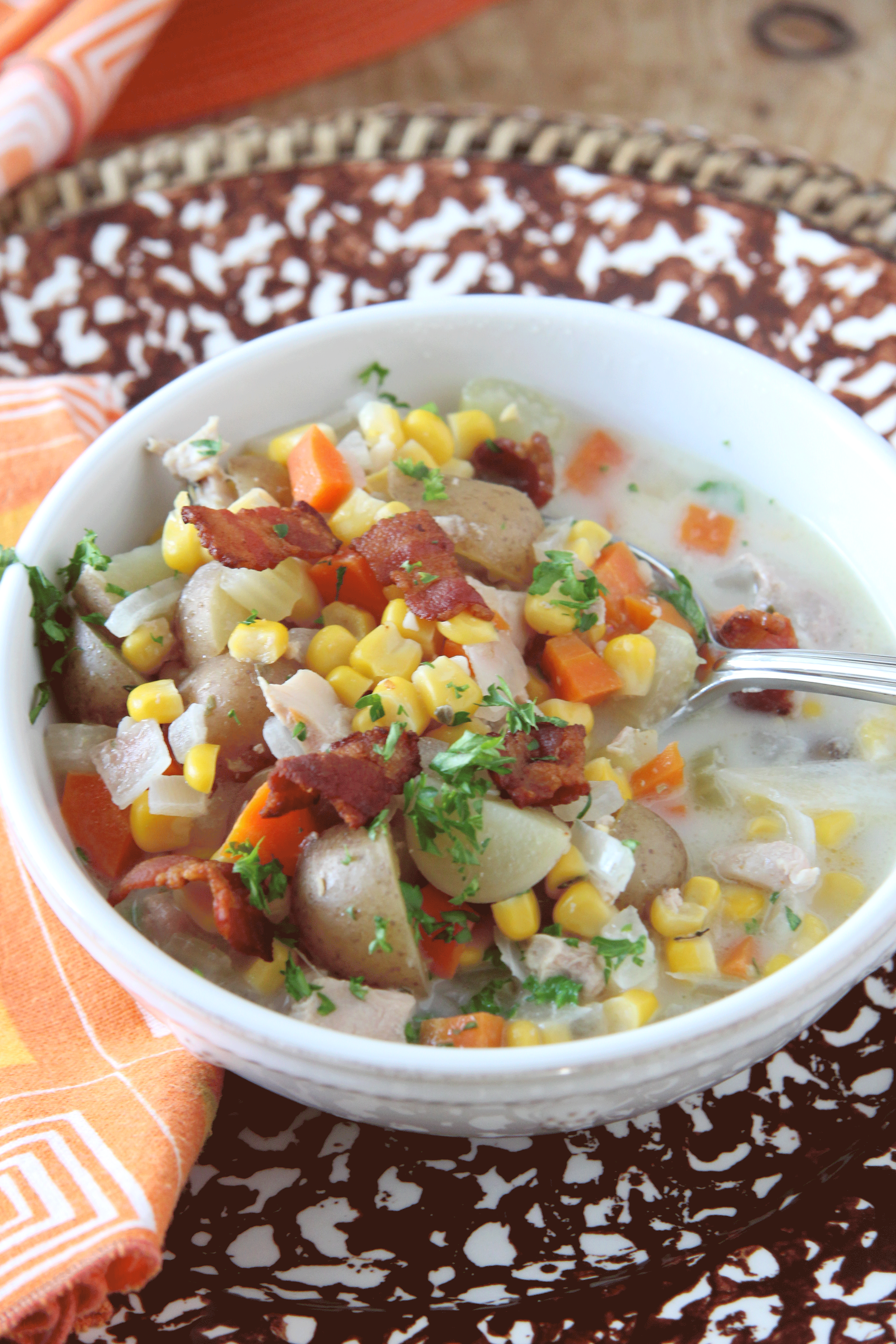 Slow Cooker Chicken and Corn Chowder | Ridgely's Radar Looking for a lighter corn chowder? Give this Slow Cooker Chicken and Corn Chowder a try. Ridgely Brode offers her thoughts and review.