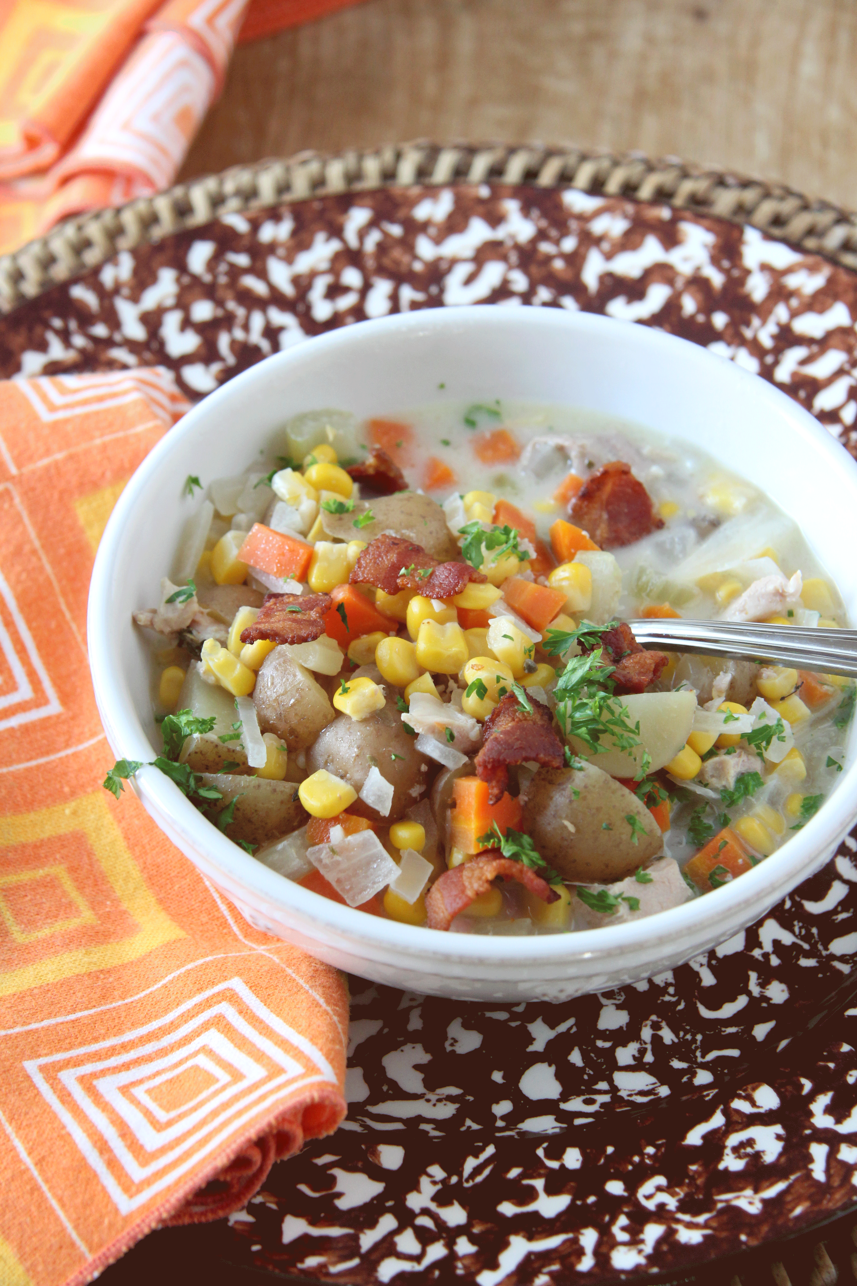 Slow Cooker Chicken and Corn Chowder | Ridgely's Radar Looking for a lighter corn chowder? Give this Slow Cooker Chicken and Corn Chowder a try. Ridgely Brode offers her thoughts and review.