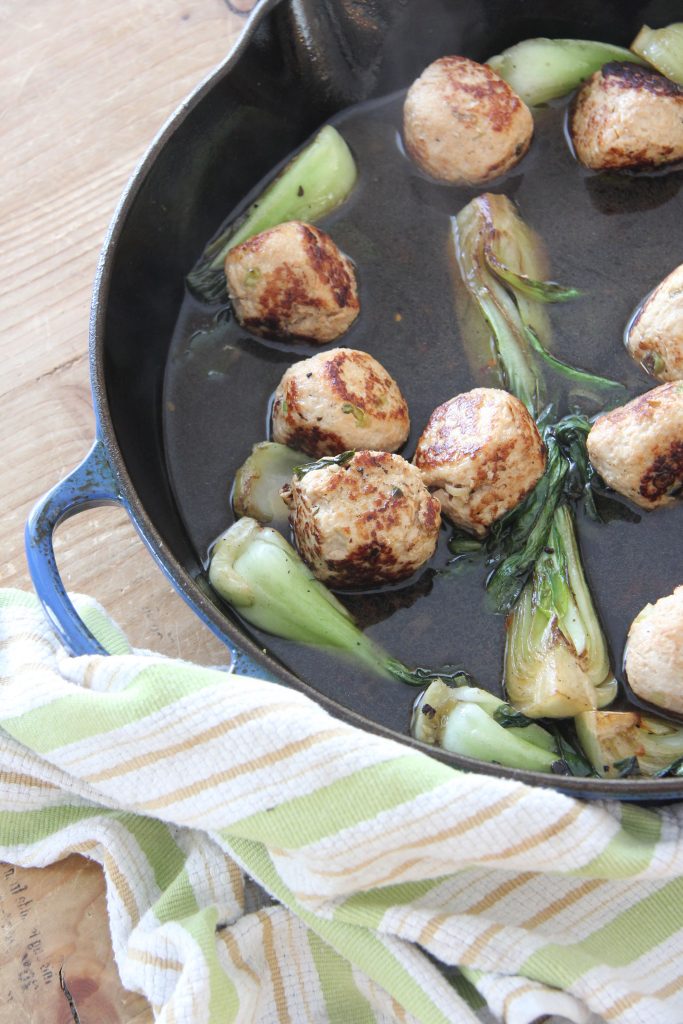 Ginger-Chicken Meatballs | Ridgely's Radar Looking for a delicious, easy dinner? Try this quick ginger-chicken meatball recipe! We served them over Thai rice noodles and it was a hit!