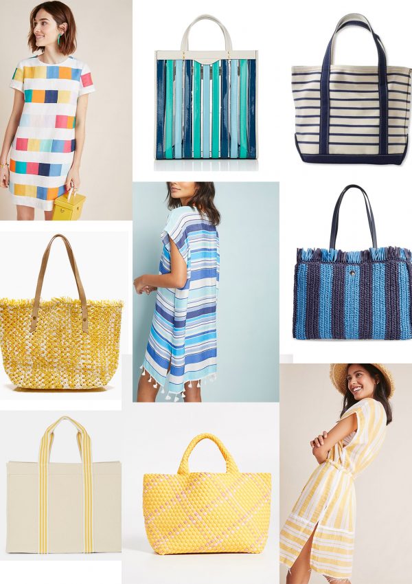 Striped Totes inspired by Colorful Dresses