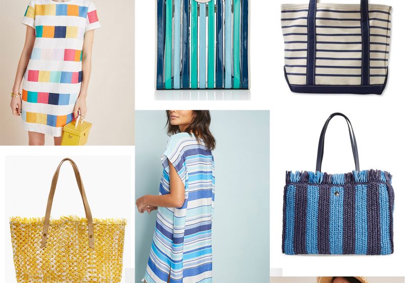 Ridgely Brode, Lifestyle blogger loves stripes and finds fun and cheerful striped totes to brighten up any outfit! Pick your favorite!