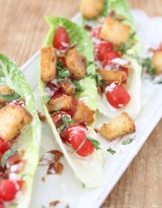 Love a BLT Sandwich? This BLT Salad with Buttermilk-Parmesan Dressing and Buttery Croutons is the next best thing.. maybe even better! YUM!