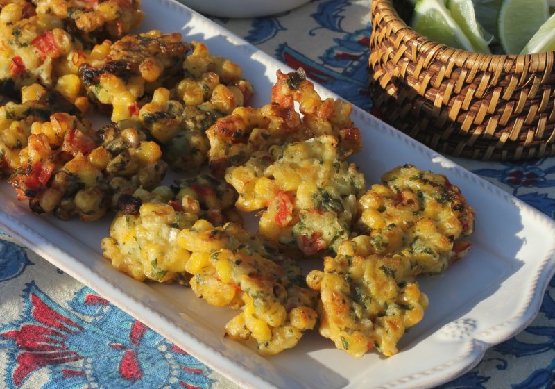 Not sure what to make for an Appetizer? Try this recipe for corn fritters. It was as huge hit and so nice to have something original as a starter.