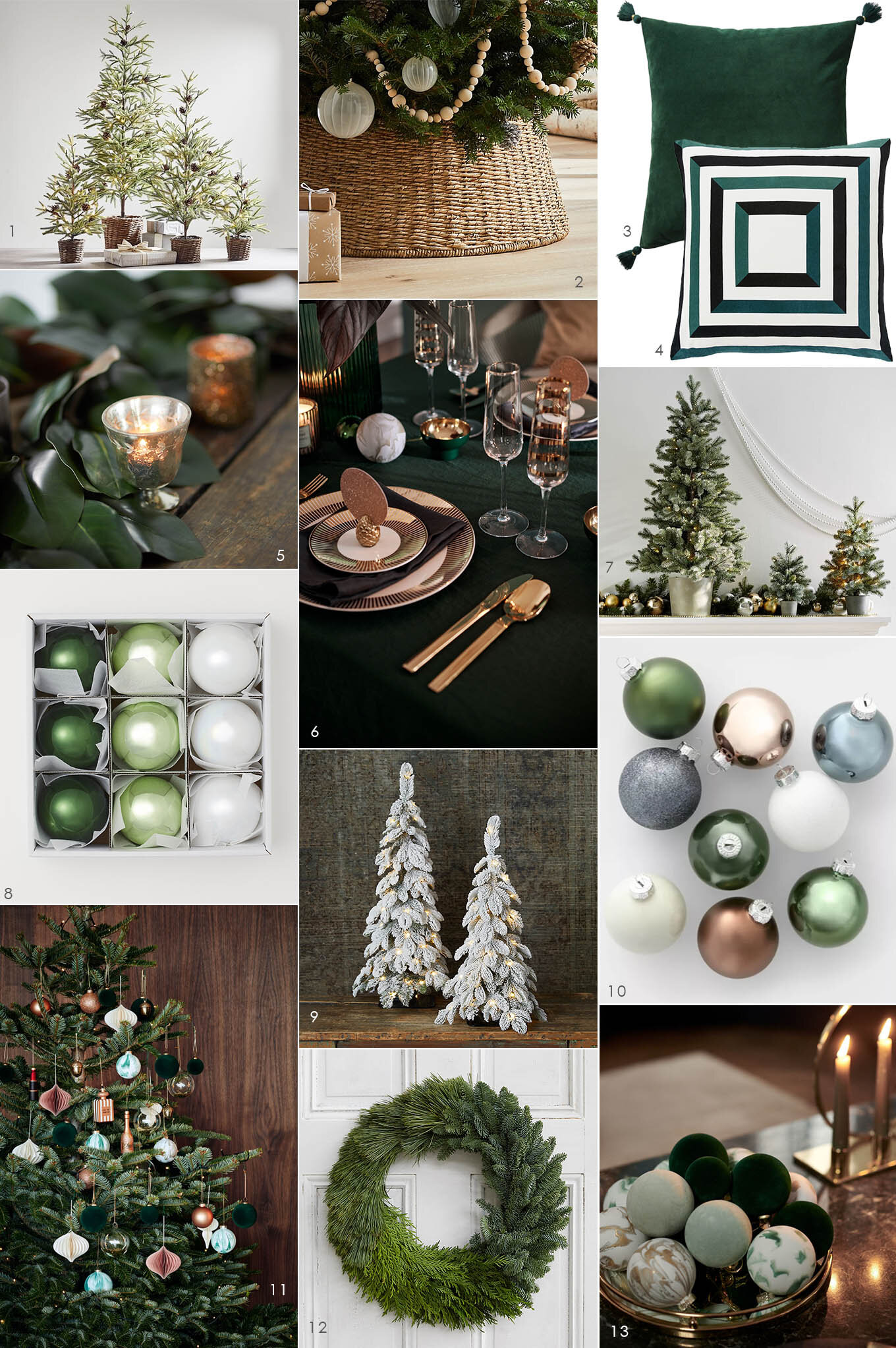 We are decorating for Christmas with green and gold. With pre-lit trees, lots of green glass ornaments, gold reindeer and velvet cushions.