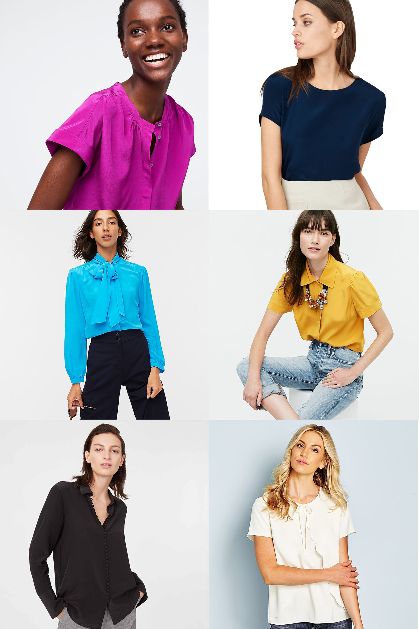 Are you tired of looking for the right top to wear? Here are a handful of classic shirts that work with all styles of skirts and pants!