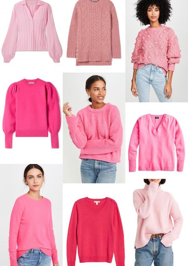 9 Pink Sweaters
