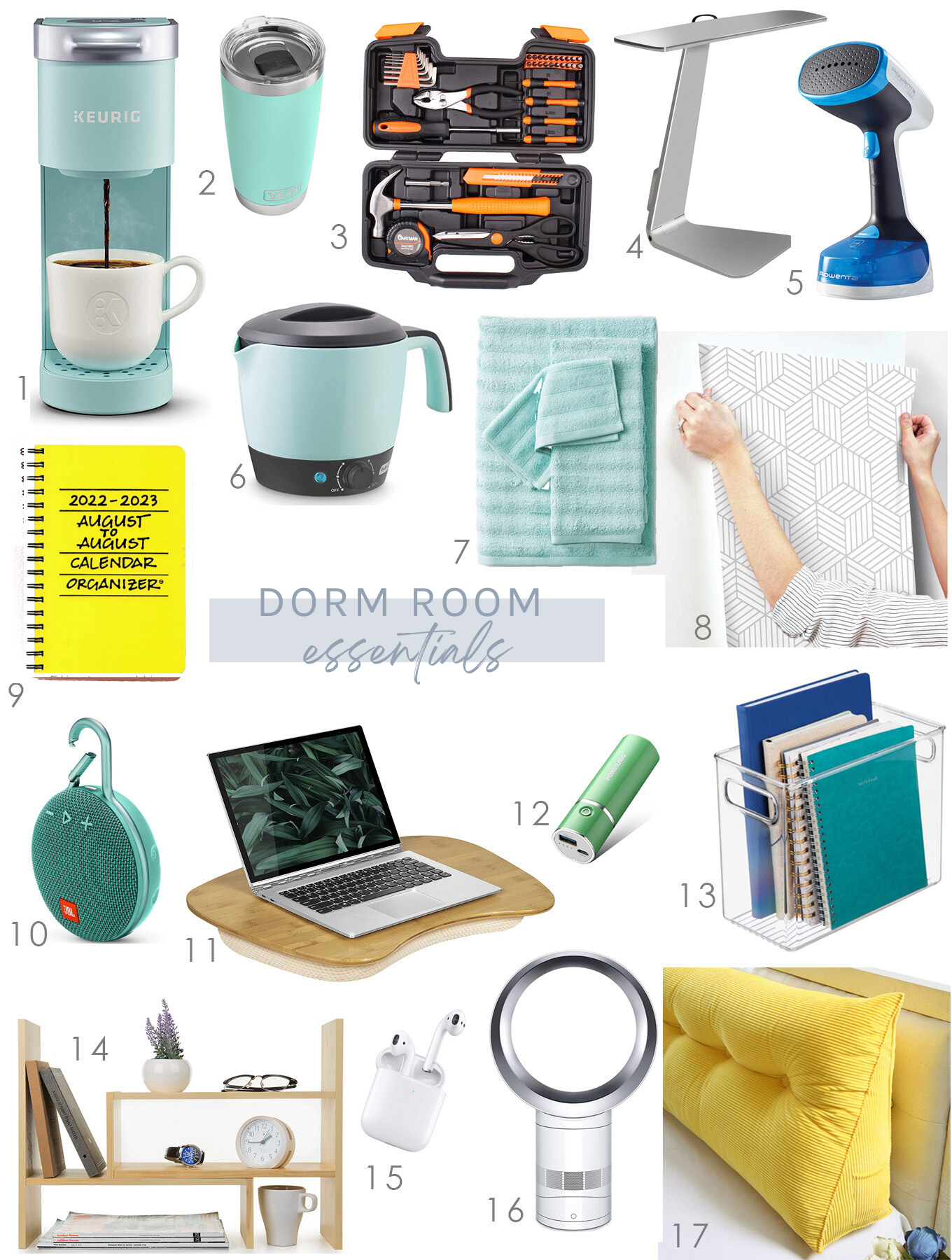 Getting your College Student ready for Dorm Life? Download the Free Dorm Room Essentials Checklist and have everything they need for a great school year!