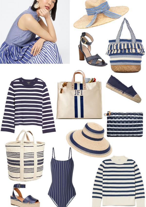 Summer Inspired Blue and White Stripes