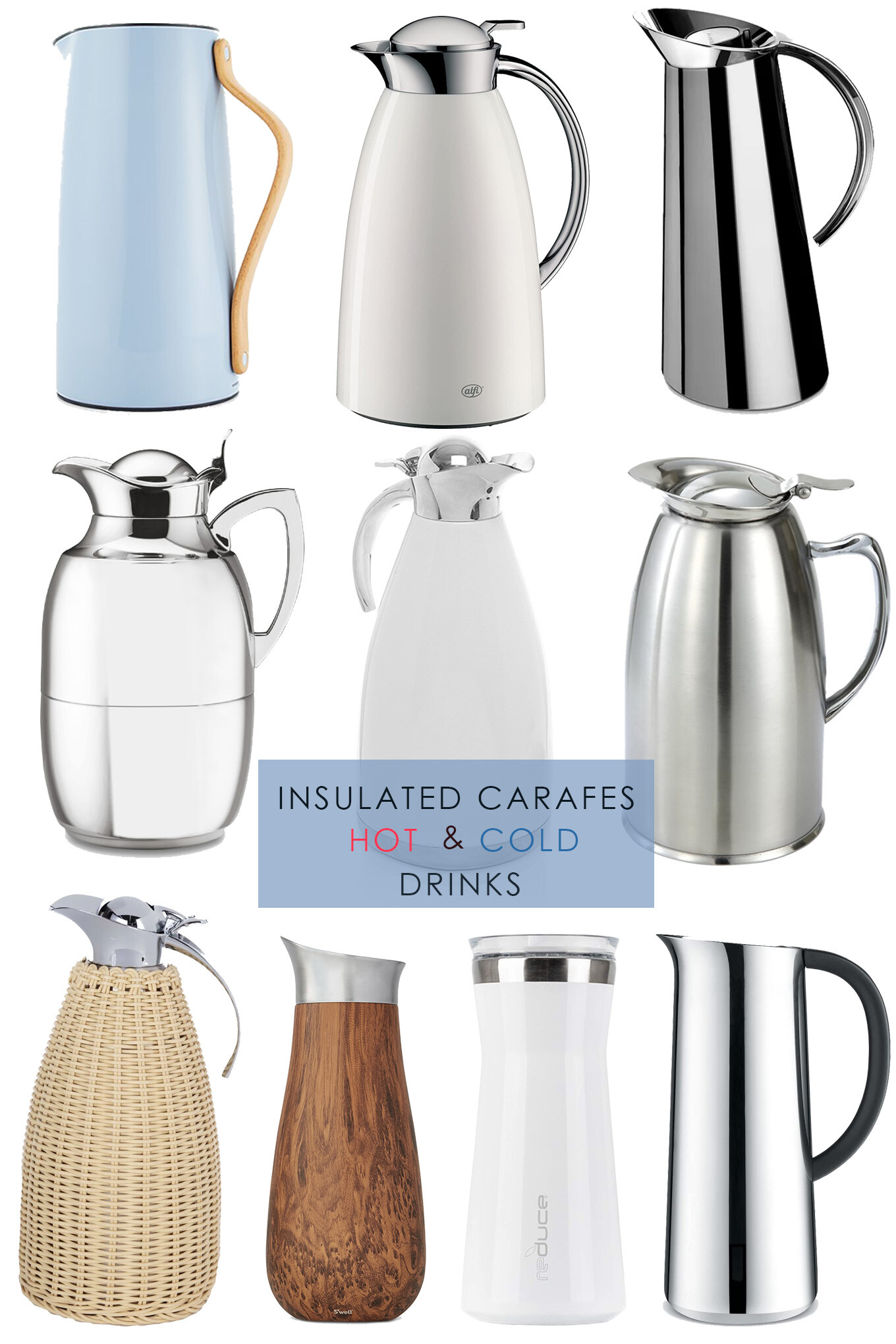 Need to drink more water? How about using one of these insulated carafes to keep your drinks hot or cold? It will keep the thirst away!