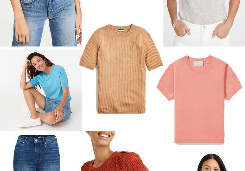 Not ready to dive into sweater weather? Pair lightweight short sleeve sweaters with jeans to transition into Fall - they are a great layering piece too!