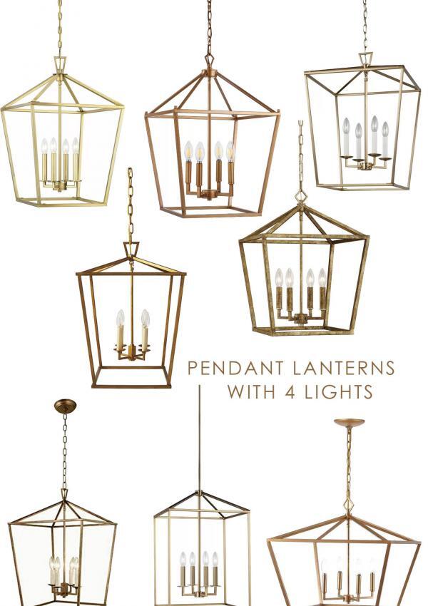 8 Pendant Lanterns with 4 Lights