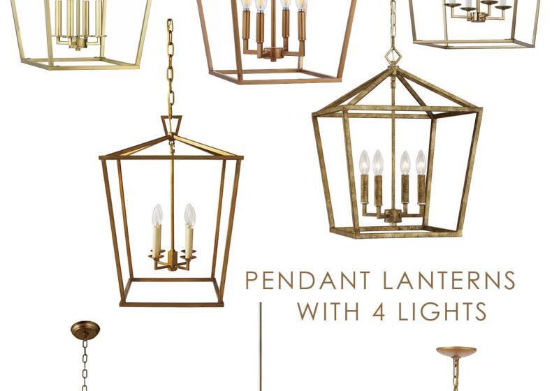 Update you lighting with one of these Pendant Lanterns with 4 Lights! So chic plus they have no glass - easy cleaning and bulb changing!