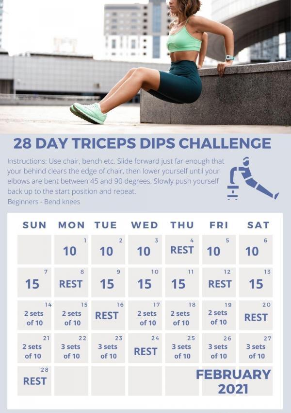 28 Day Triceps Dip Challenge