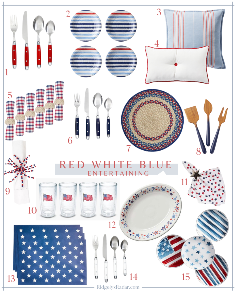 Entertaining with Red White and Blue | Ridgely's Radar