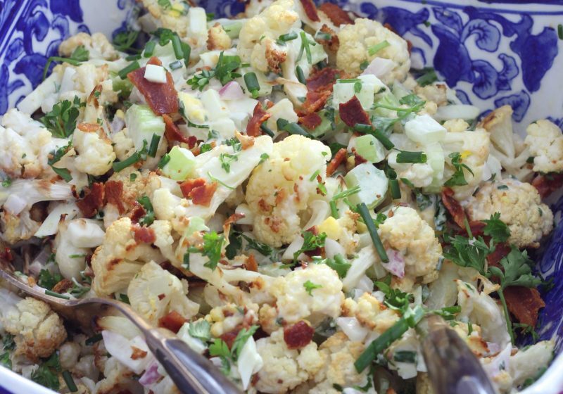 Most people don't think of cauliflower as the yummiest food, but this cauliflower salad recipe is going to change your mind! It is that good!