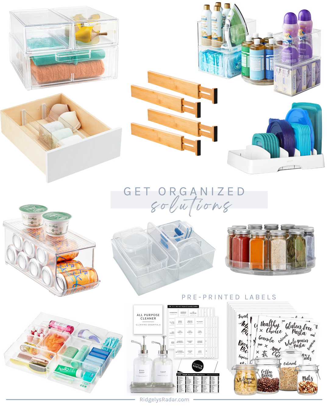 Here is a roundup of the best solutions to organize every cabinet in your house from your kitchen, laundry, bathroom and many more!