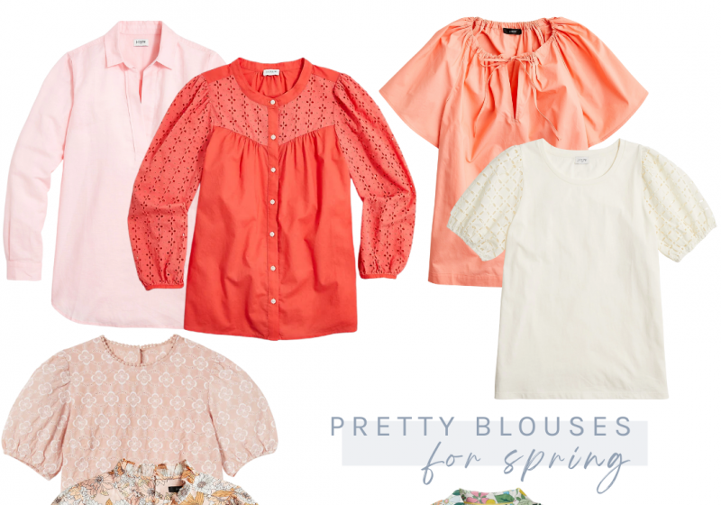 Freshen up your look with new pretty blouses for Spring. Pair them with a favorite pair of white jeans and a cute flat or sandal.