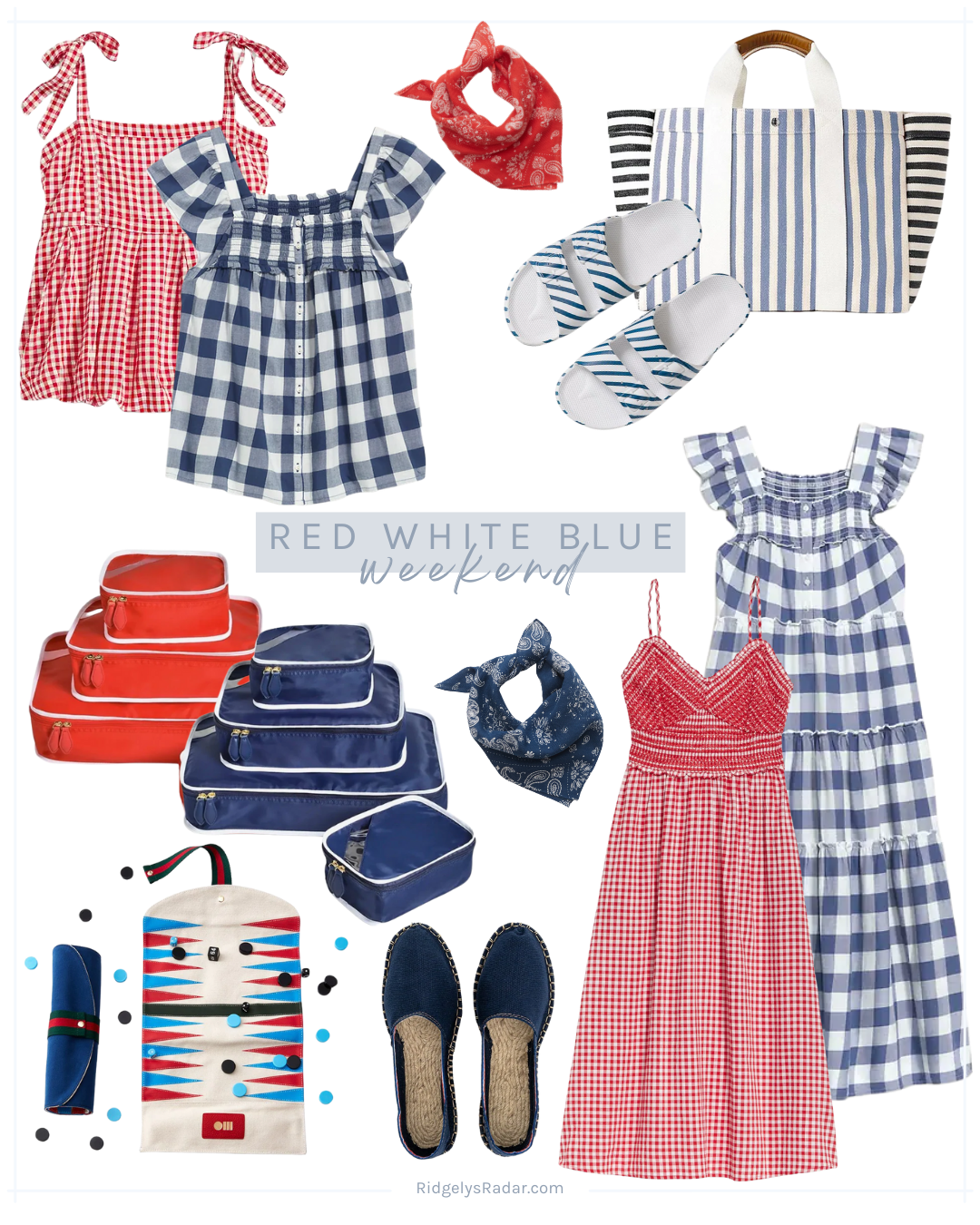 Nothing says Holiday more than red white and blue for July 4th! Gingham, stripes, checks.. I got you covered. Come shop with me!