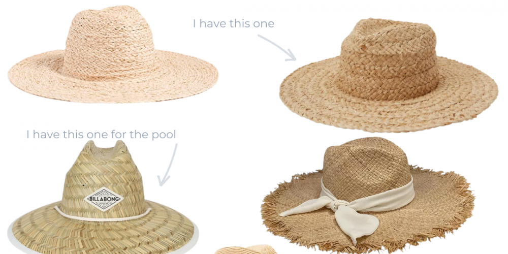 Straw hats are a Summer staple. Great for the beach, pool, around town for sun protection, plus perfect a bad hair day!