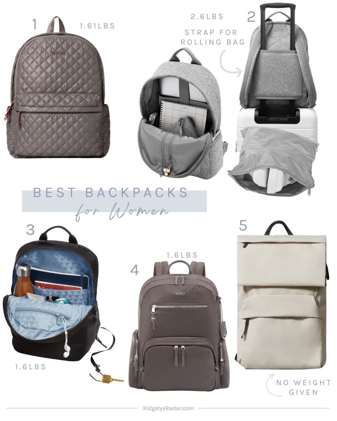 Best Fashionable Travel Backpacks for Women - Ridgely's Radar