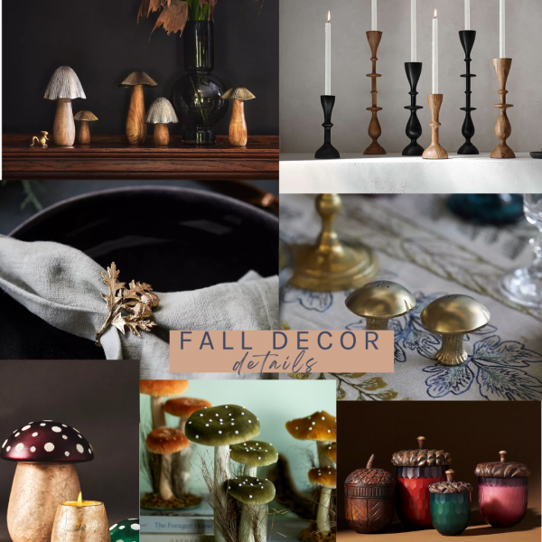 Already have enough Fall decor? Then weed out the things you don't use or like and focus on the special details like toadstools!